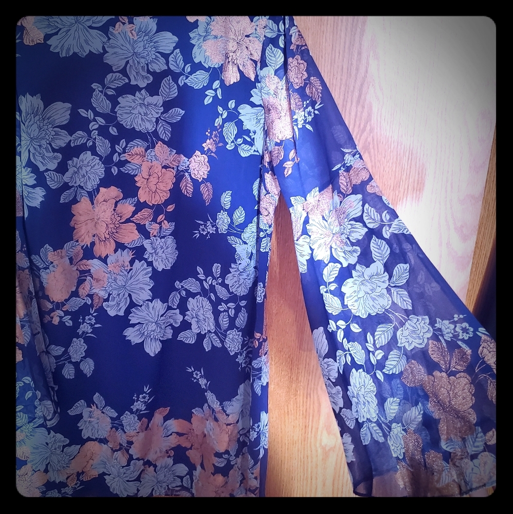 Blue floral dress